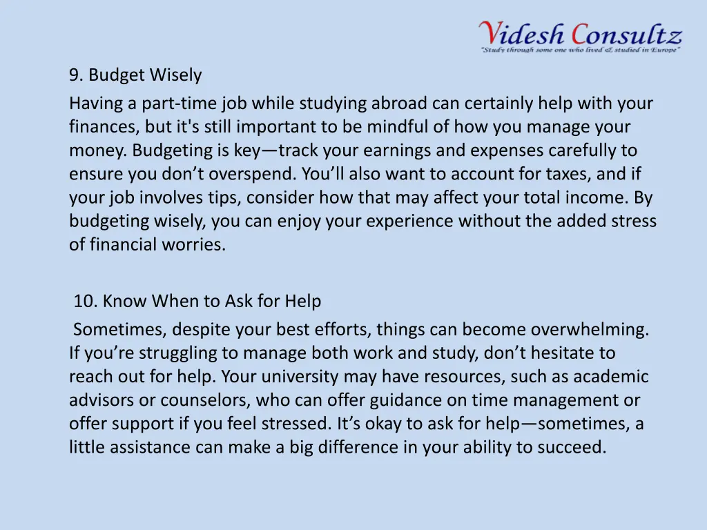 9 budget wisely having a part time job while