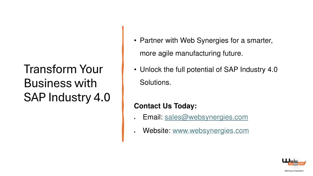 partner with web synergies for a smarter