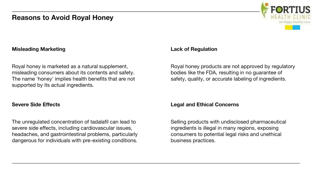 reasons to avoid royal honey