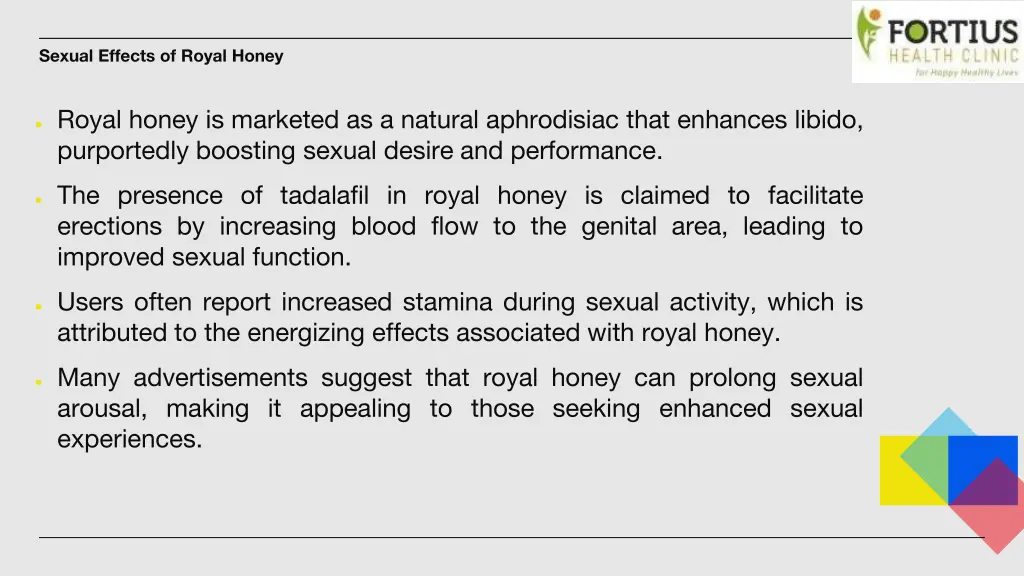 sexual effects of royal honey