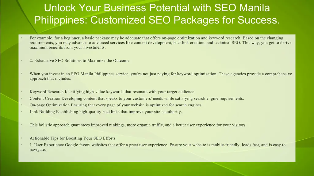 unlock your business potential with seo manila 1