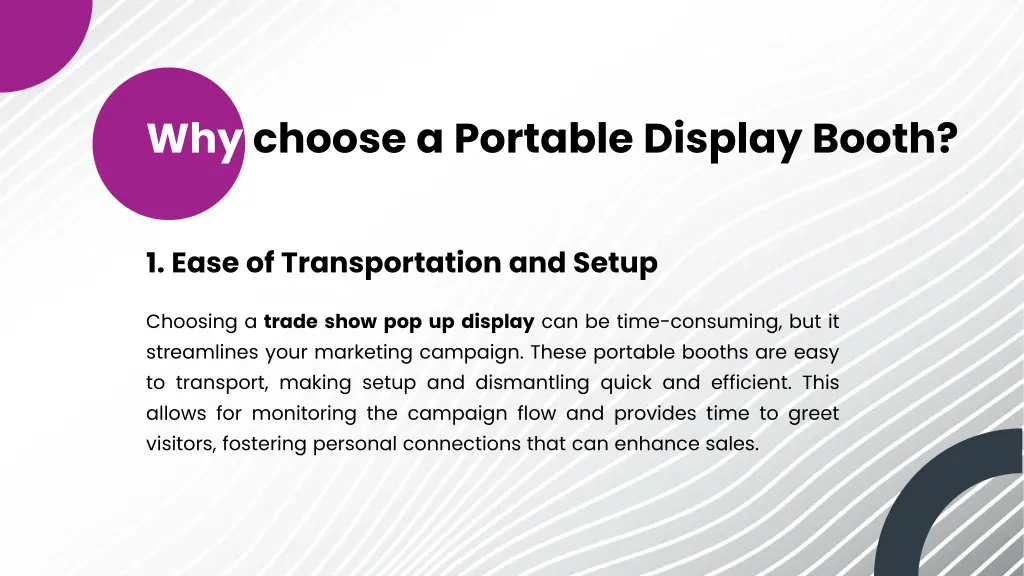 why choose a portable display booth