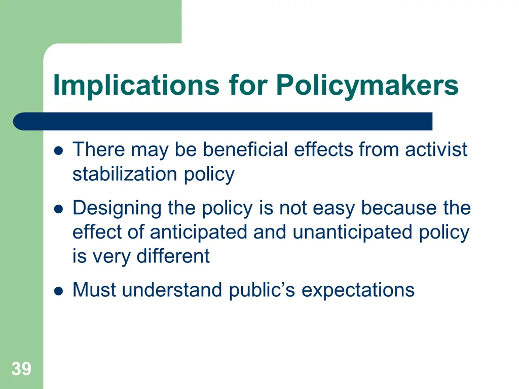 implications for policymakers