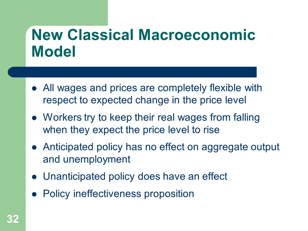 new classical macroeconomic model