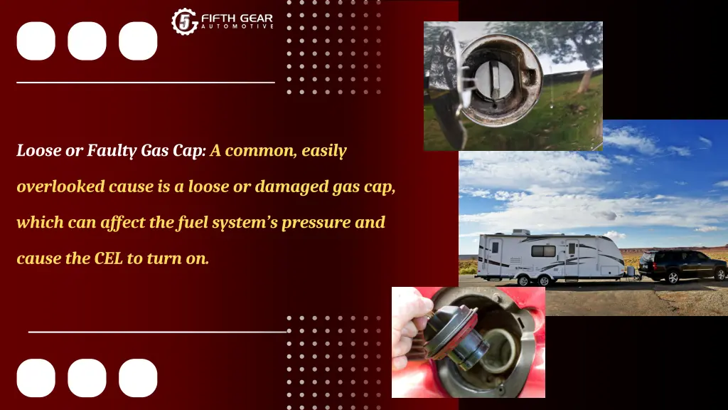 loose or faulty gas cap a common easily