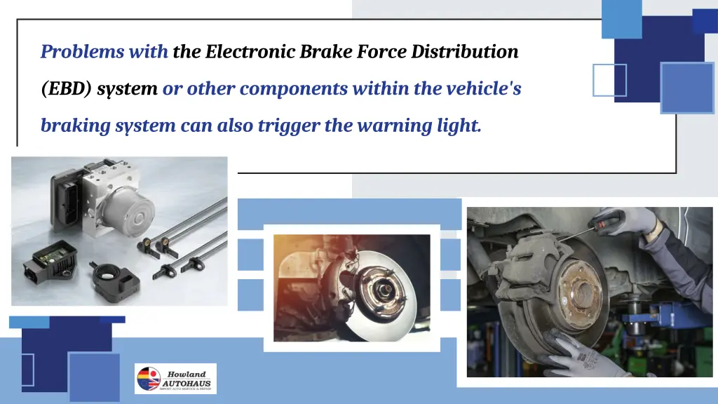 problems with the electronic brake force