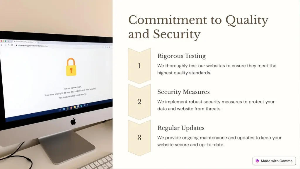 commitment to quality and security