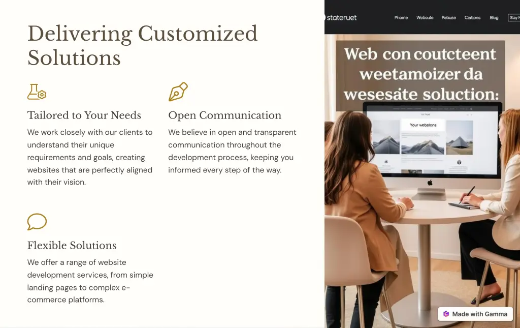 delivering customized solutions