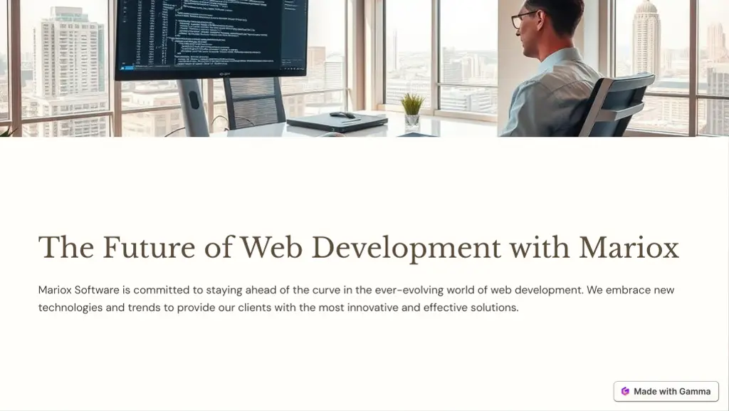 the future of web development with mariox