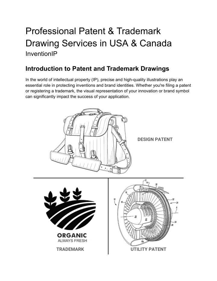 professional patent trademark drawing services