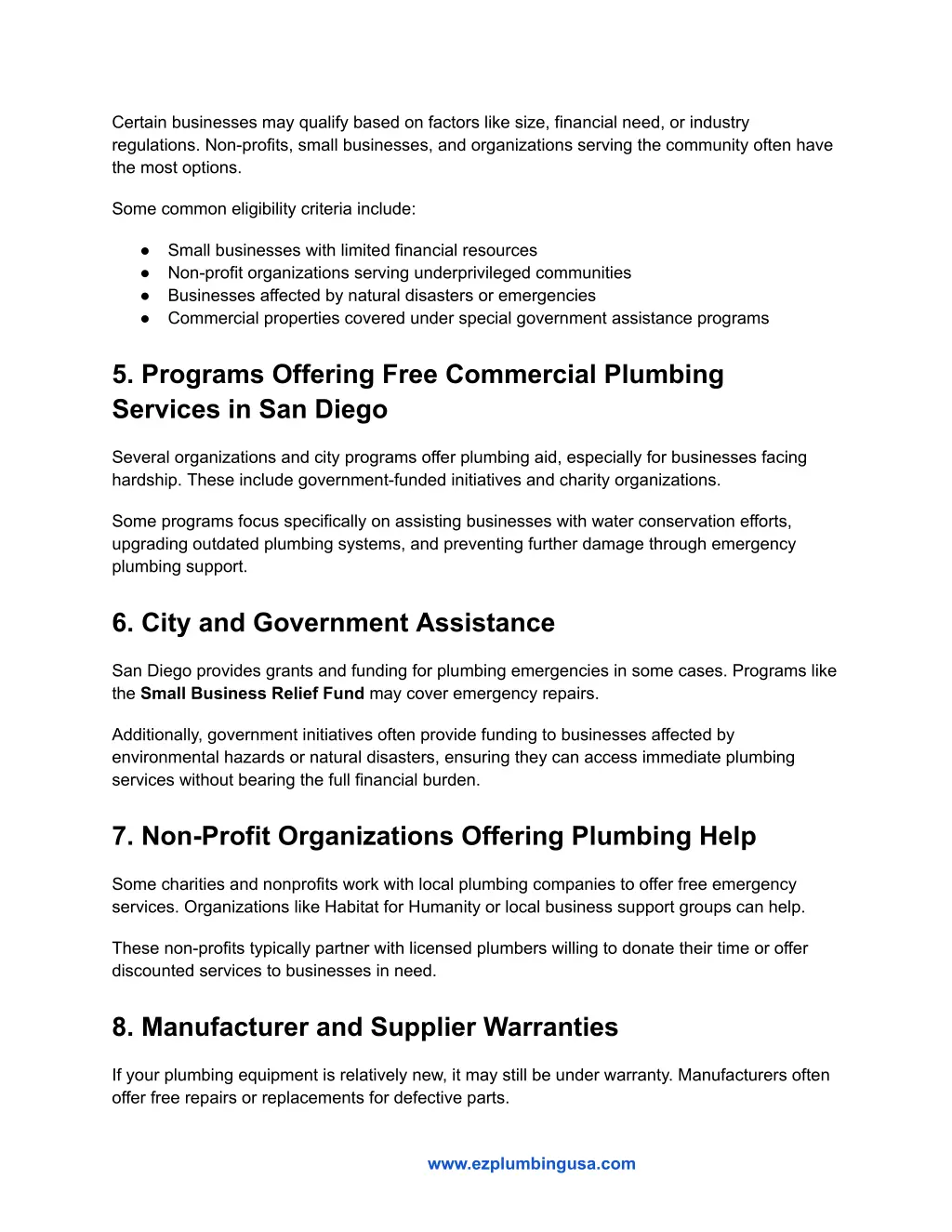 certain businesses may qualify based on factors