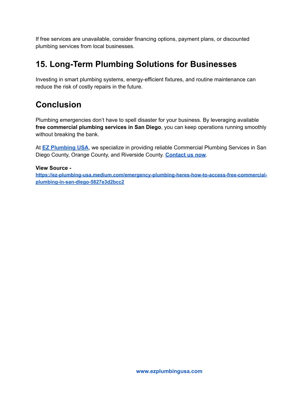 if free services are unavailable consider