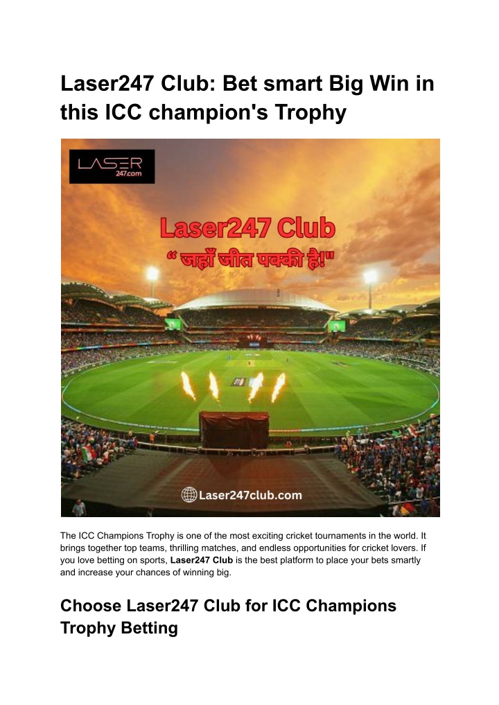laser247 club bet smart big win in this