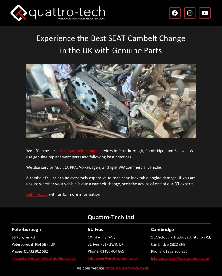 experience the best seat cambelt change