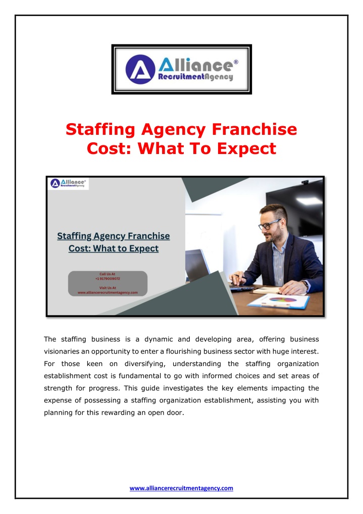 staffing agency franchise cost what to expect