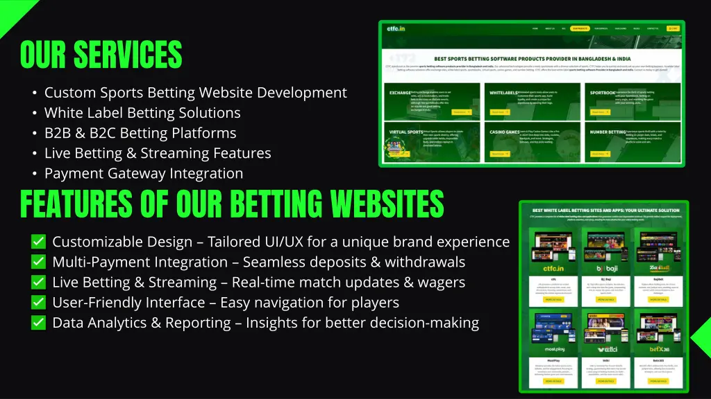 our services custom sports betting website