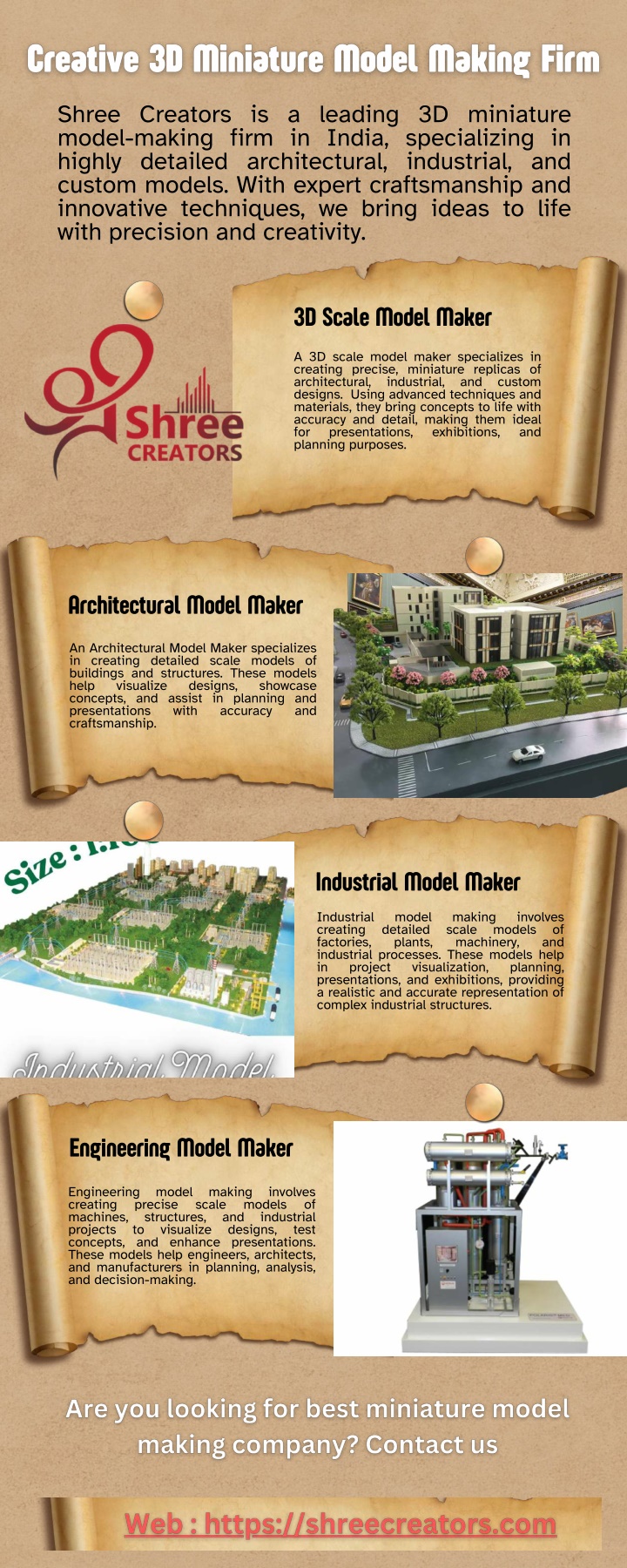 shree creators is a leading 3d miniature model