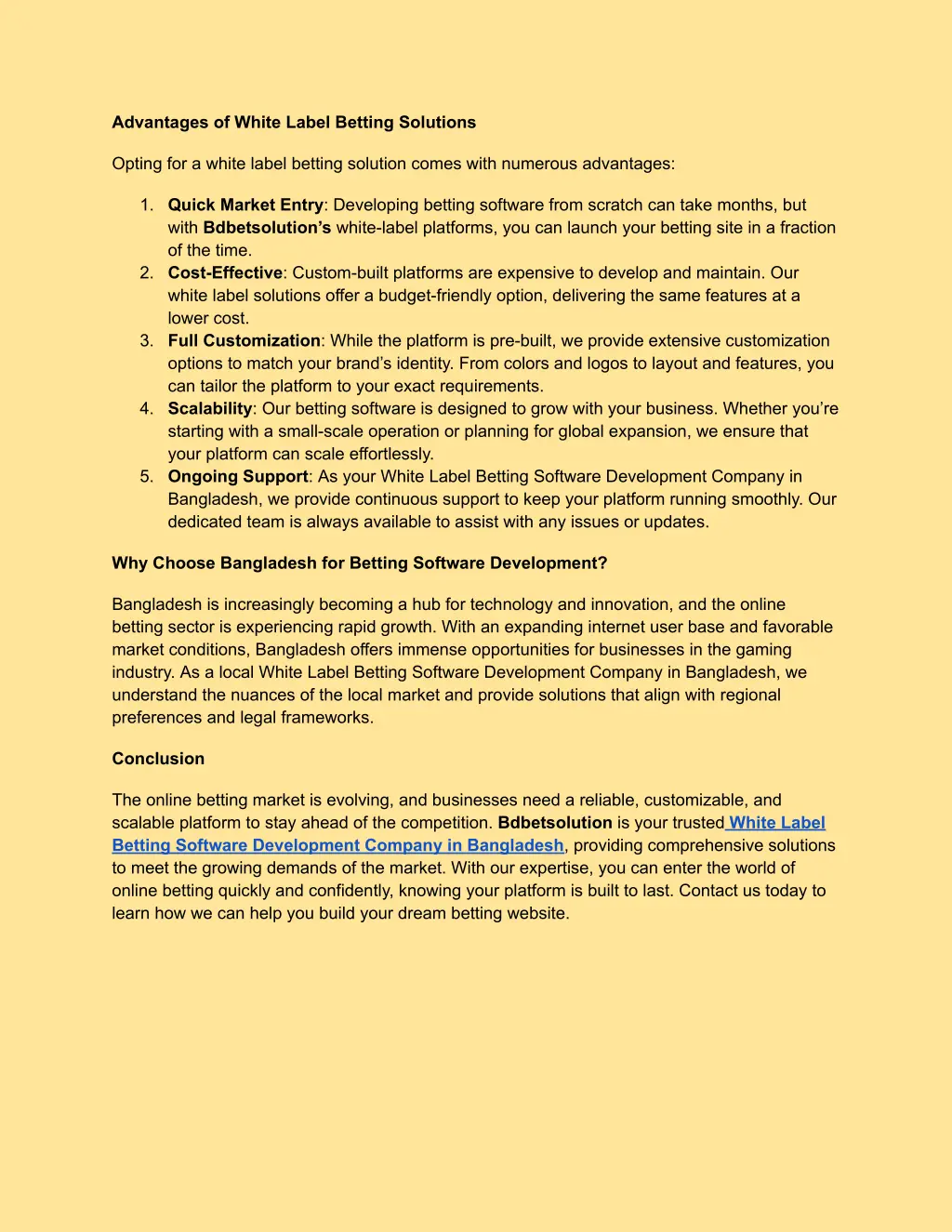 advantages of white label betting solutions