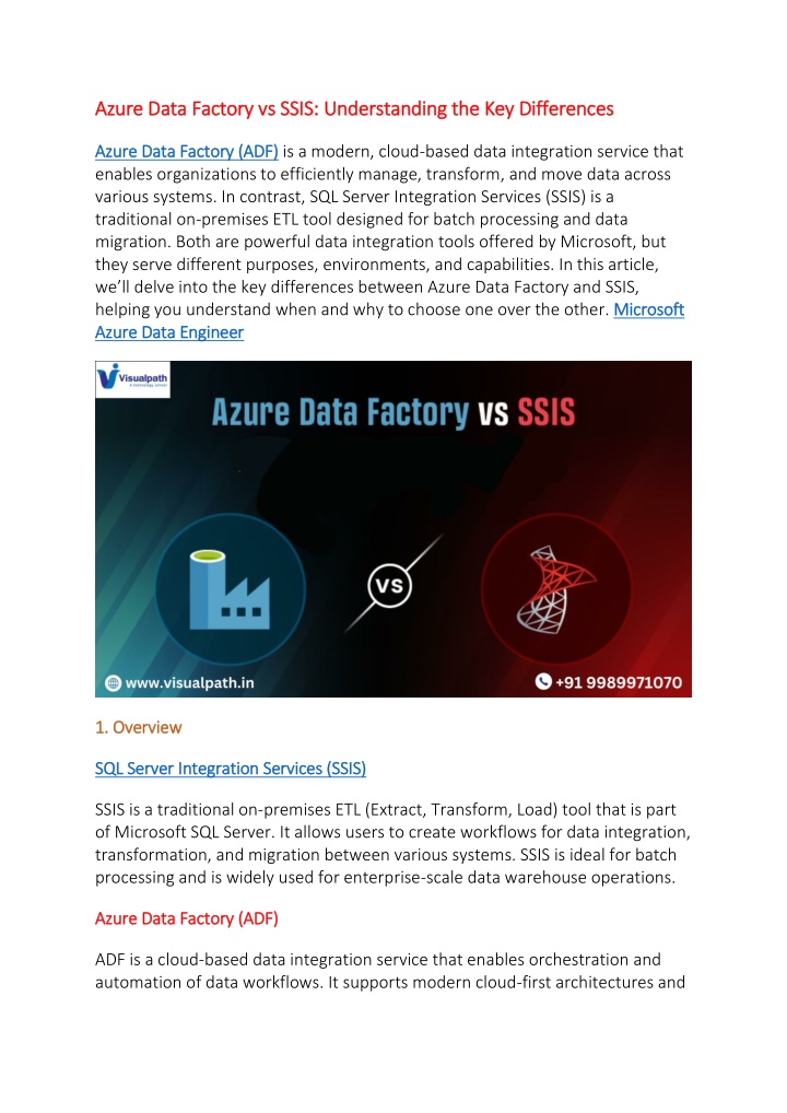 azure data factory vs azure data factory vs ssis
