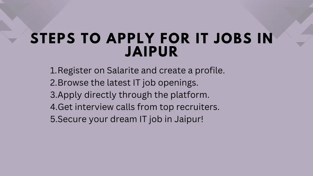 steps to apply for it jobs in jaipur 1 register
