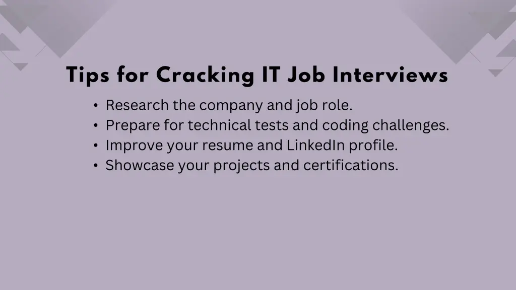 tips for cracking it job interviews research