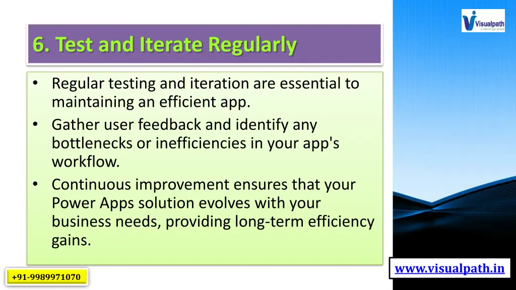 6 test and iterate regularly