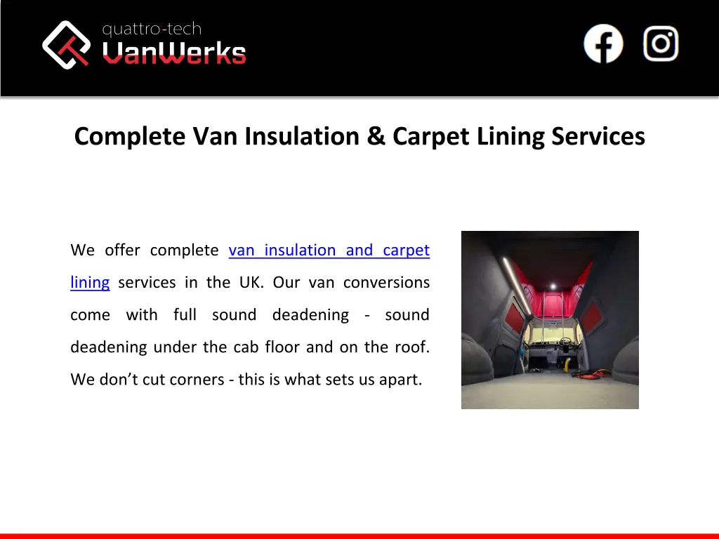 complete van insulation carpet lining services