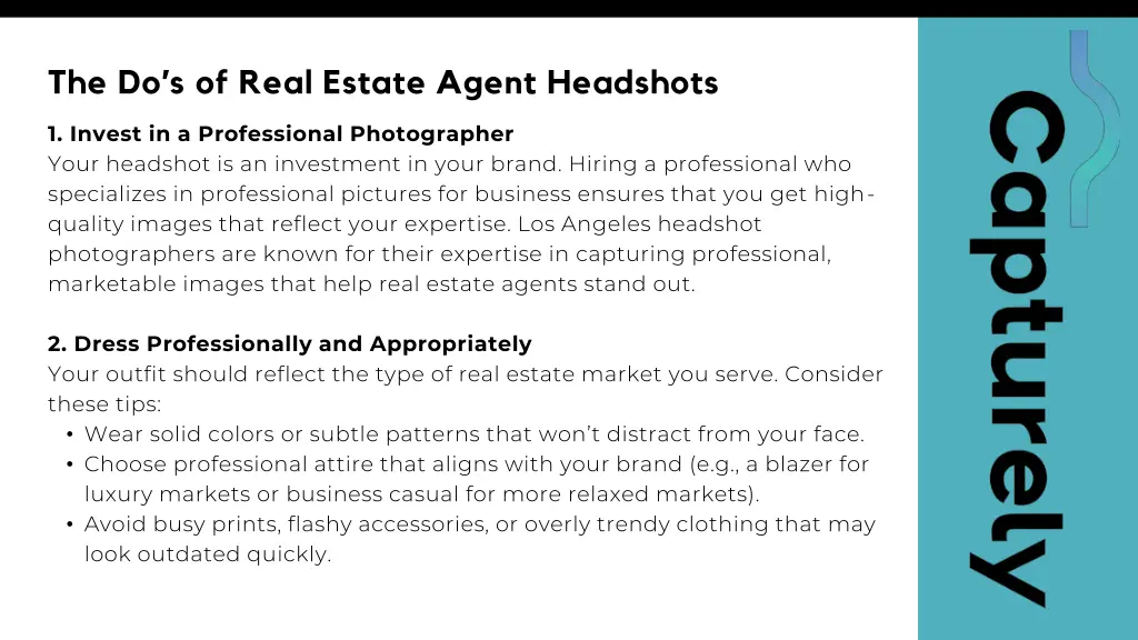 the do s of real estate agent headshots