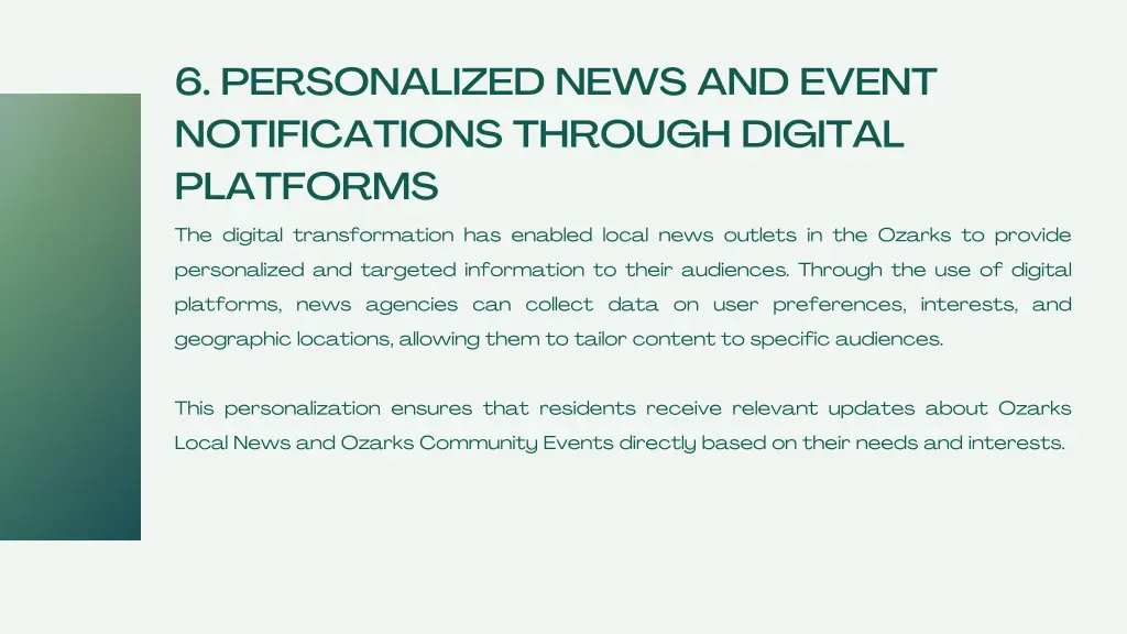 6 personalized news and event notifications
