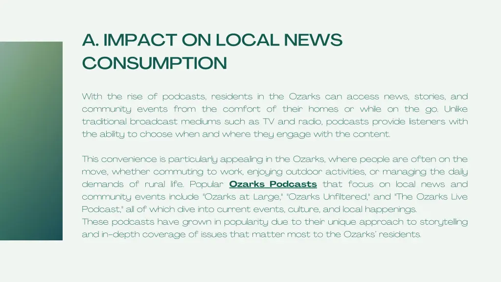 a impact on local news consumption