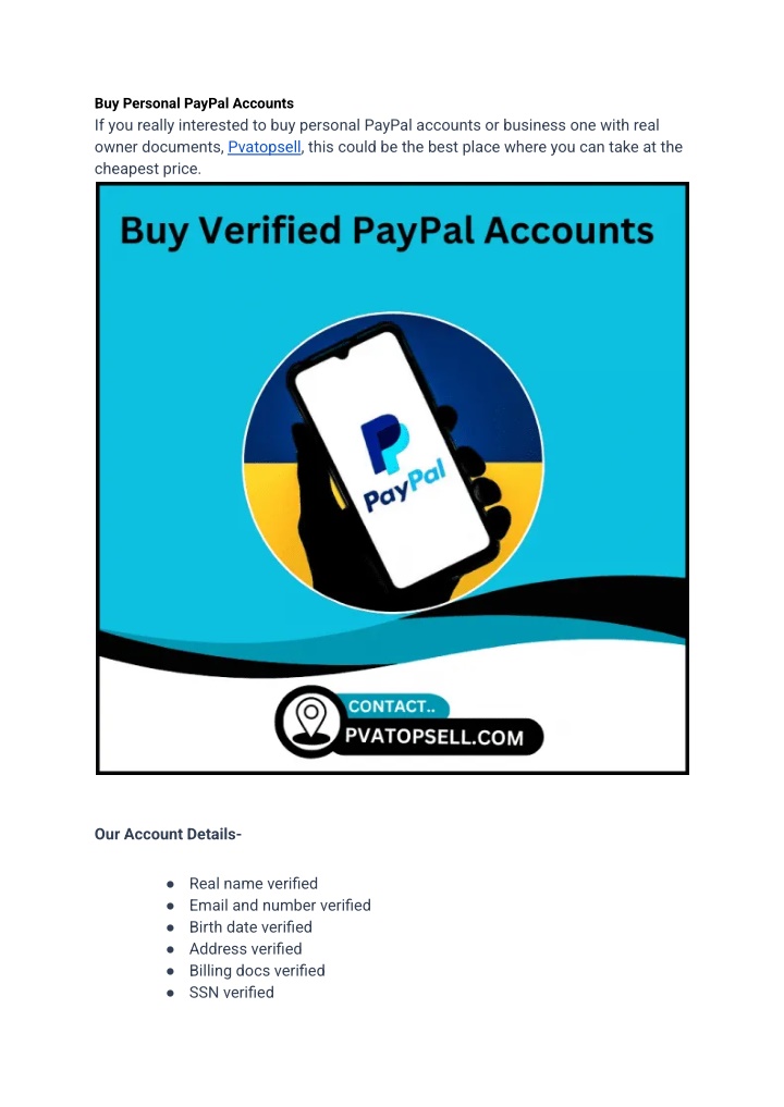 buy personal paypal accounts if you really