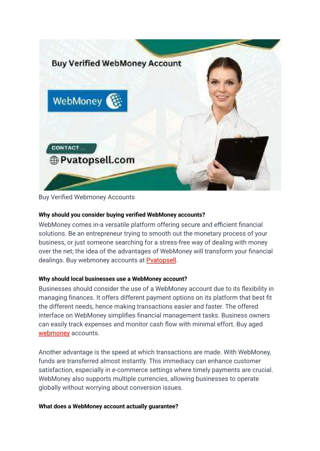 buy verified webmoney accounts