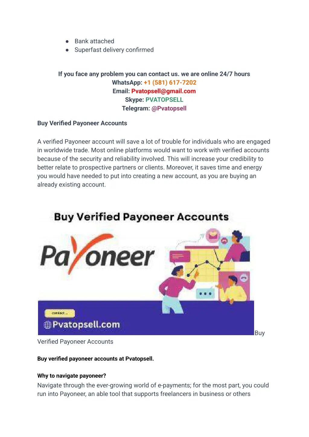 bank attached superfast delivery confirmed