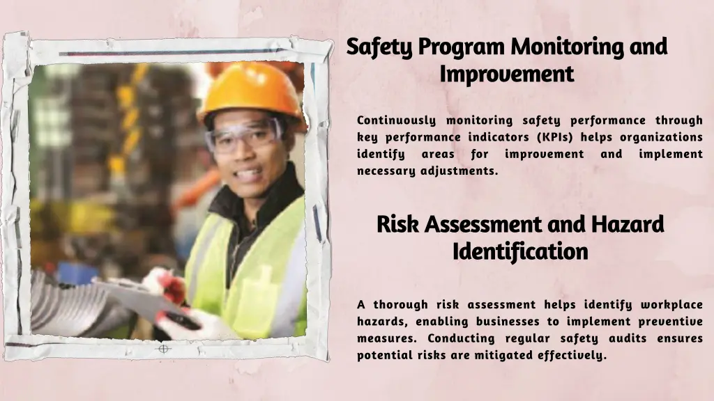 safety program monitoring and improvement