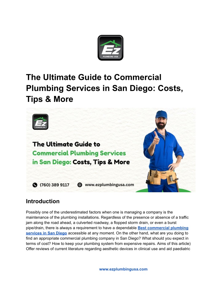 the ultimate guide to commercial plumbing