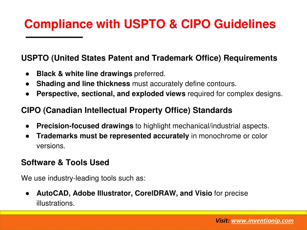 compliance with uspto cipo guidelines
