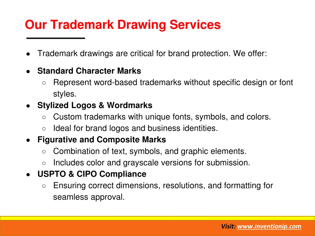 our trademark drawing services