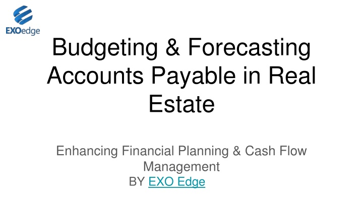 budgeting forecasting accounts payable in real