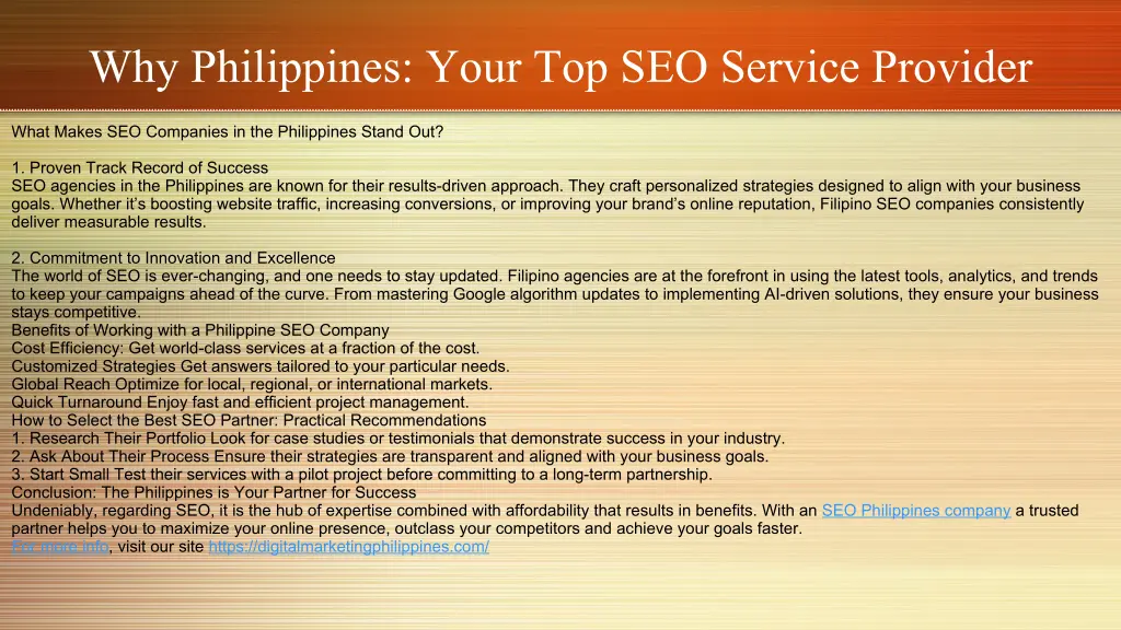 why philippines your top seo service provider 2