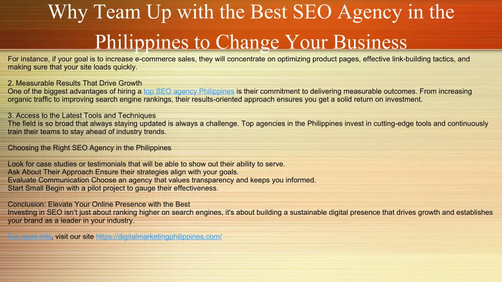 why team up with the best seo agency 2