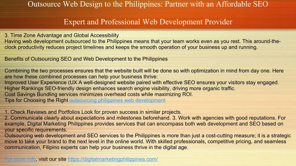 outsource web design to the philippines partner 2