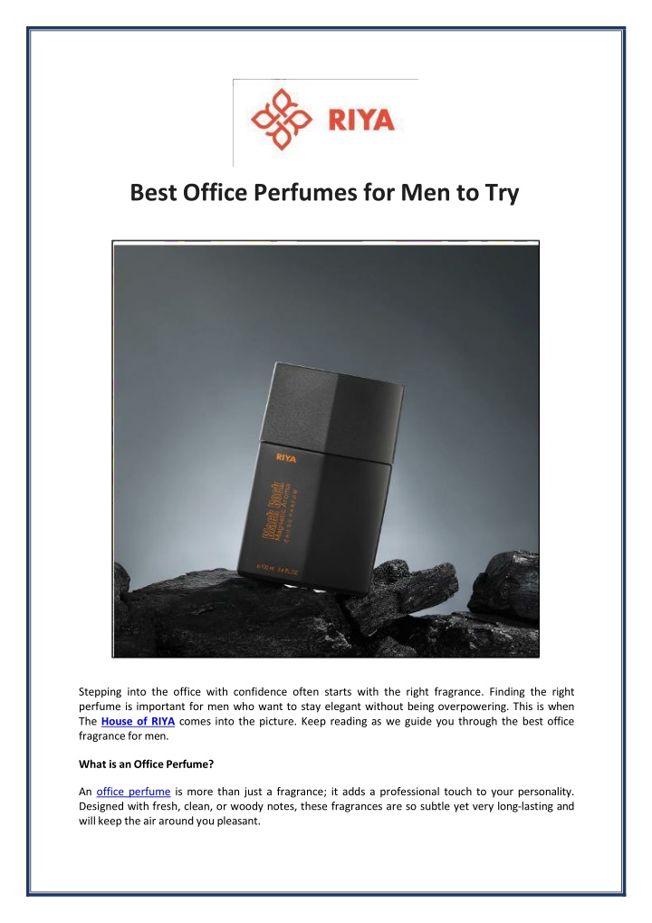 best office perfumes for men to try
