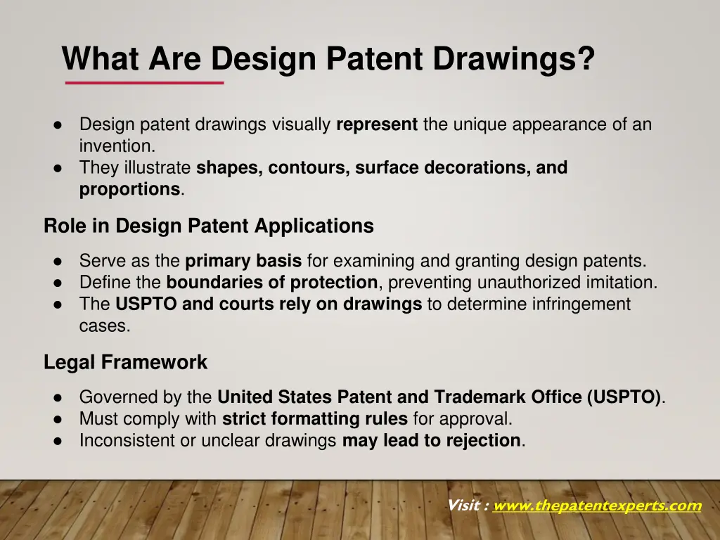 what are design patent drawings