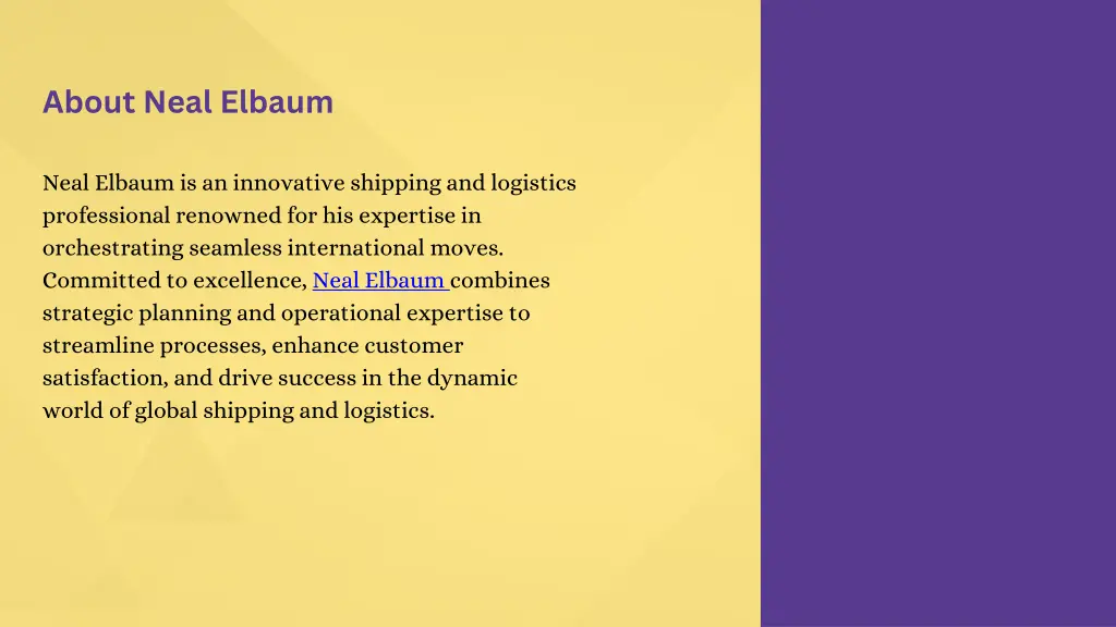 about neal elbaum