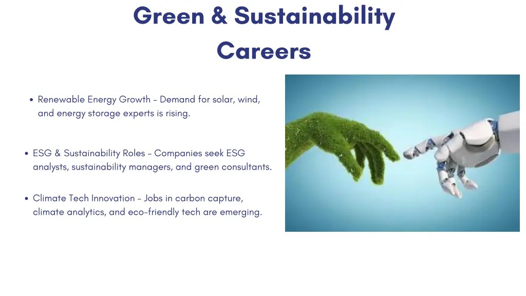 green sustainability careers