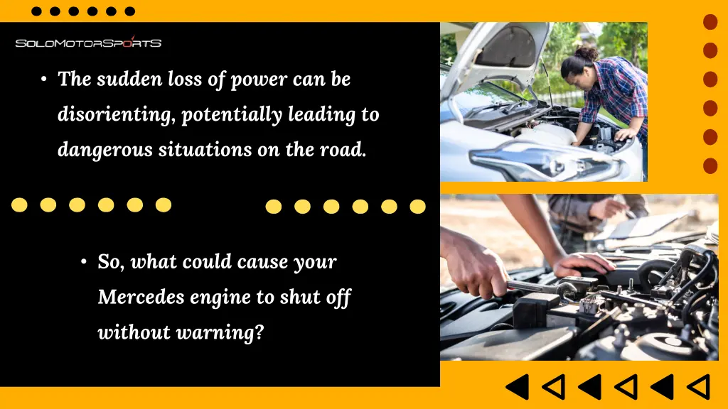 the sudden loss of power can be disorienting