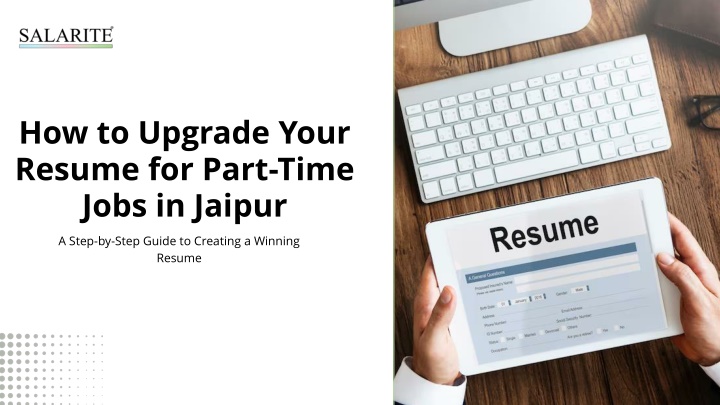 how to upgrade your resume for part time jobs