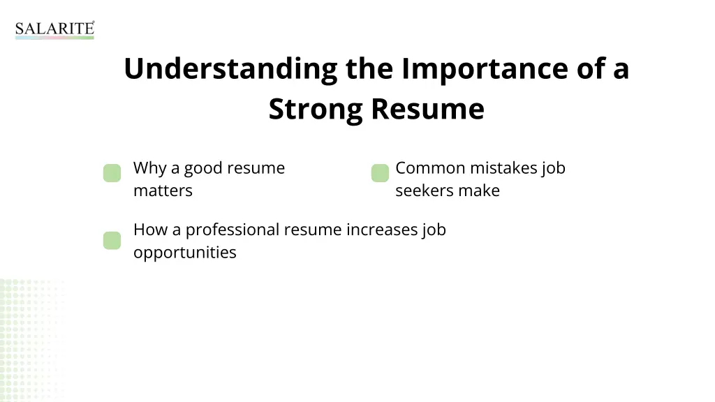 understanding the importance of a strong resume