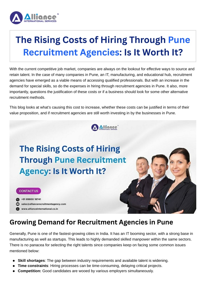 the rising costs of hiring through pune