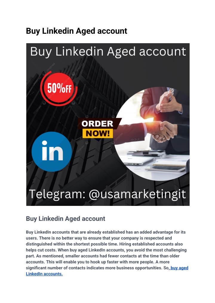 buy linkedin aged account